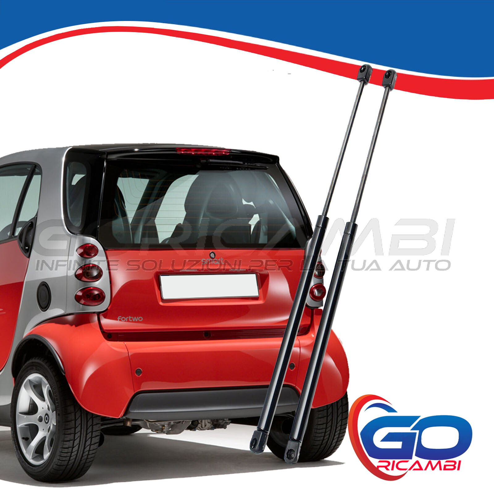 Molle A Gas Per Smart 451 Da 07 A 14 Pistoncini Ammortizzatori Cofano Baule Post - Foto 7