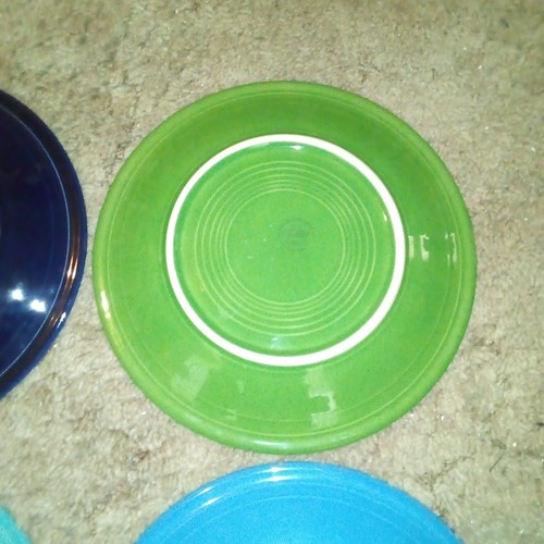 Fiesta Green Blue Dinner Plates Homer Laughlin, Set of 4 Fiestaware - Picture 10 of 13