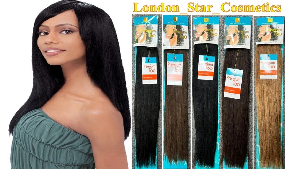 Sensationnel Premium Too 100 % Echthaar europäisch glatt WVG 16 Zoll UK Best