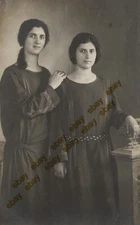 #60619 Greece 1919s. Two young women. Photo PC size RPPC