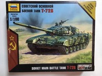 Zvezda 7400 Sowjet Kampfpanzer T-72B Plastik Set 1/100 MaßStab T48 Post