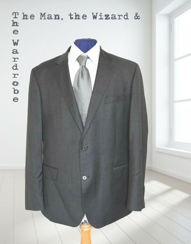 Grey Suit Jacket 100% Wool Size 