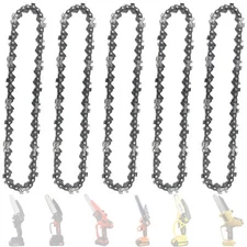 5 Pieces 6 Inch Chainsaw Chain, Replacement Chains for 6 Inch Cordless Electric