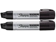 Sharpie Magnum Oversized Permanent Markers Black NEW 2 pcs FAST SHIPPING