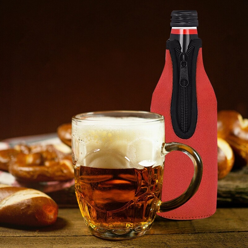 4 Pack Bottle Insulator Sleeve Keep Drink Cold,Zip Bottle Jackets