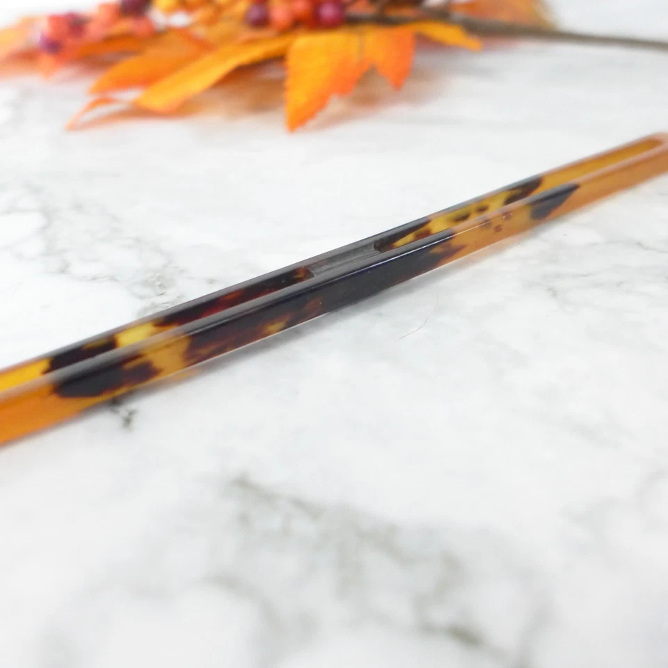 Kimono de plástico vintage japonés Kanzashi novia temático ámbar 7,25 Foto 3 de 3