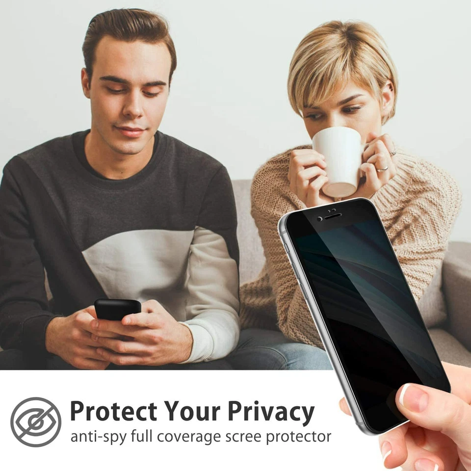 Protector Pantalla Privacidad Cristal Templado Antiespía Para iPhone SE 2022 5G (SE 3) Foto 3 de 4