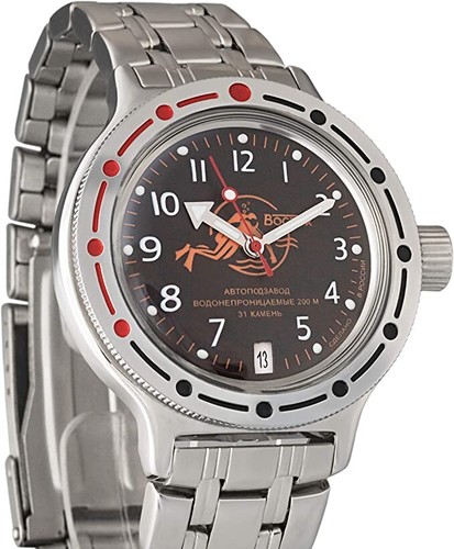 Reloj Vostok Amphibia 420380 Scuba Dude Militar Mecánico Automático Vendedor de EE. UU. - Imagen 2 de 10