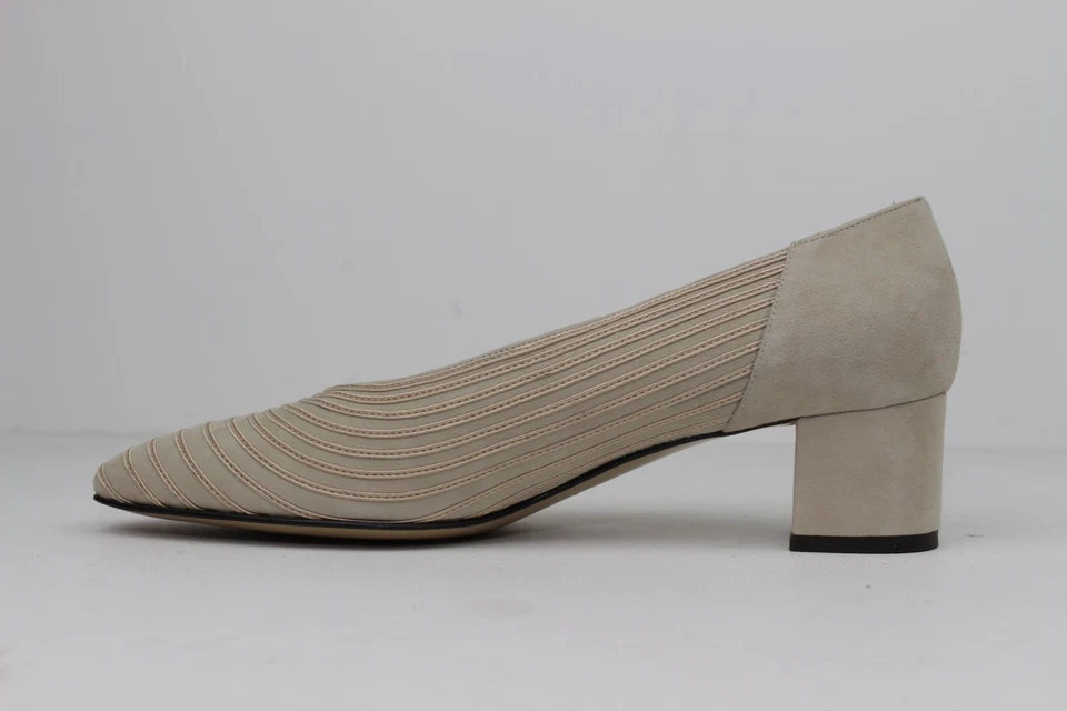 (OBO) Cristina Rossi Vintage Pumps block heel Wavy leather Size 8.5M Italy - Image 4 of 4