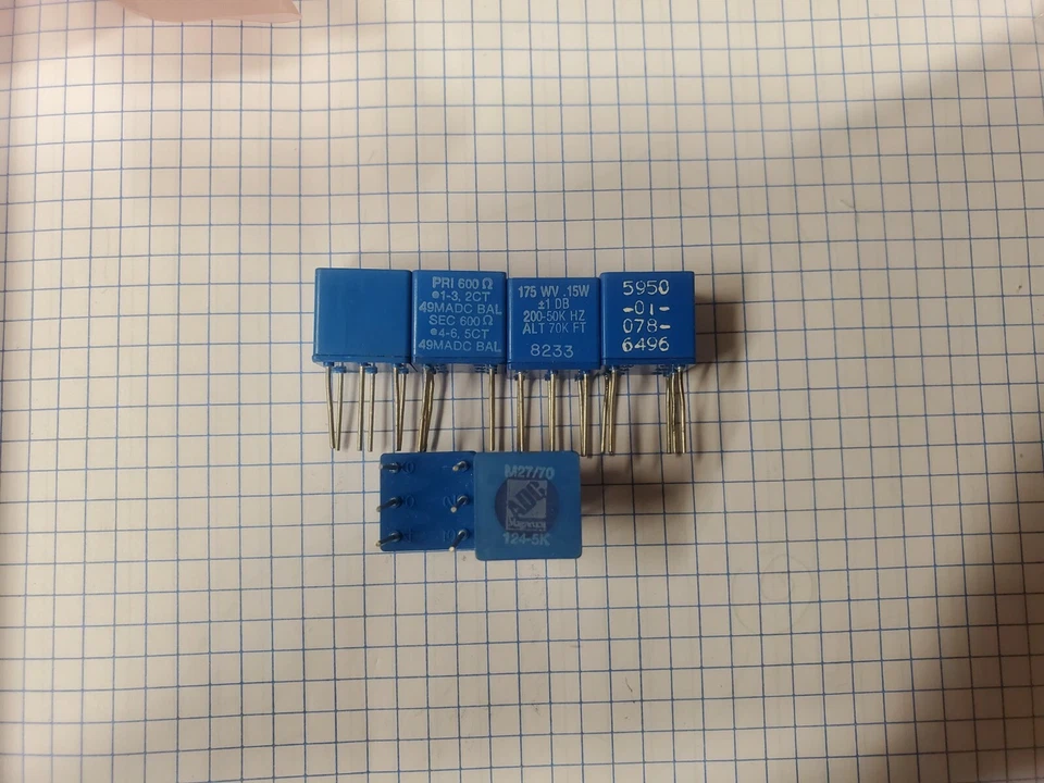 ADC Magnetics TF5SX17ZZ 175V .15 Watt 200hz 50khz M27/70 124-5k 1dB 600:600 ohm - Image 3 of 4