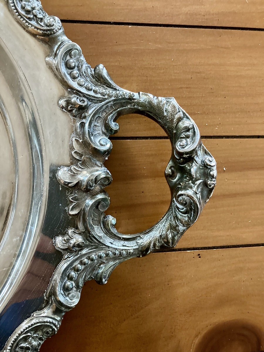 Antique WALLACE BAROQUE Large 28” Tray Silverplate ~ Excellent | eBay