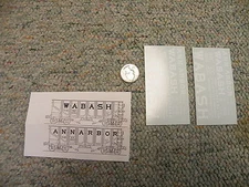 S DeSignS decals S Gauge Wabash Ann Arbor Hopper 1930s era wh lett bl car   N91