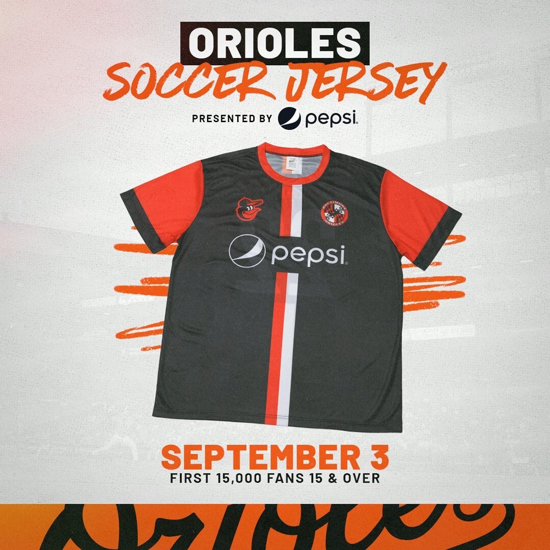 Baltimore Orioles Soccer Jerseys 2022 & 2023 SGA Size XL New in Package