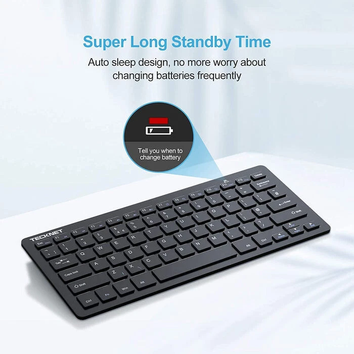 Tecknet Wireless Keyboard Slim Magic iPAD iMAC Air Bluetooth Tablet Keyboard OEM - Image 3 of 4