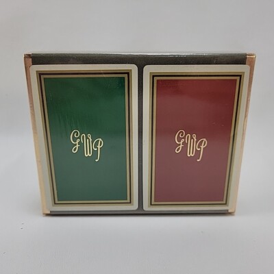 Sealed Vintage Duratone 2 Deck set of playing Cards Monogramed ''GWP'' New Sealed