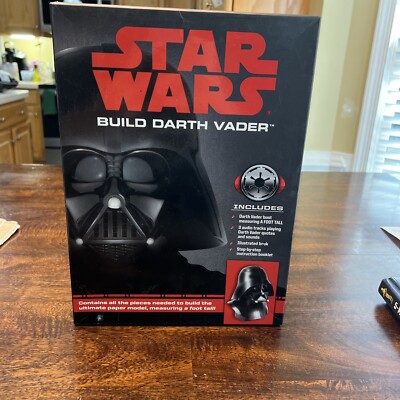 Star Wars Build Darth Vader Paper Model Kit #13654 12'' Tall W/Audio & Book NEW