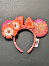 Orange Plumeria Exclusive Aulani Hawaii Disney Parks Minnie Ears Headband
