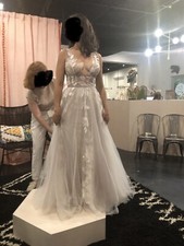 Wedding Dress With Floral Lace Accents