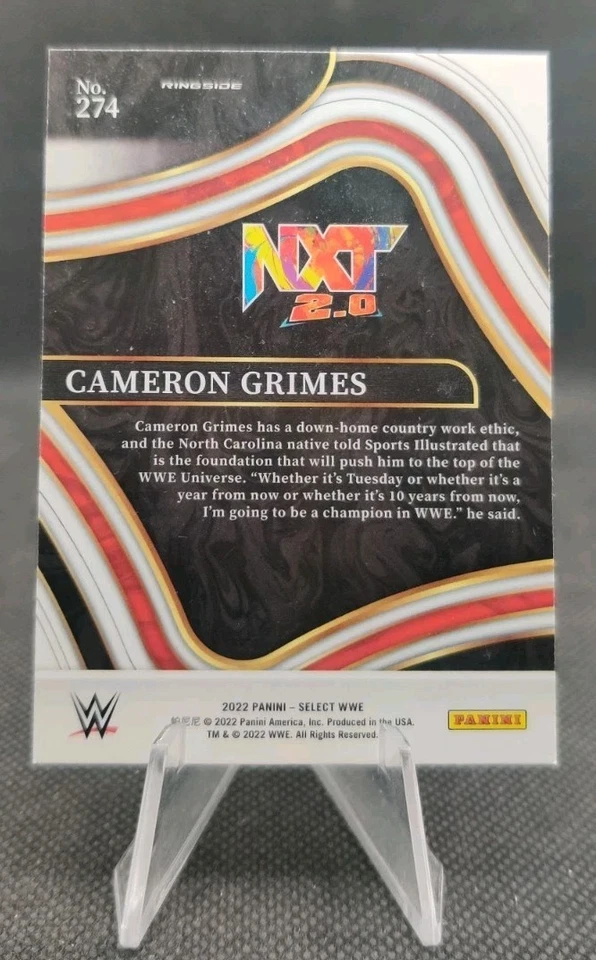 2022 Panini Select WWE Ringside #274 Cameron Grimes Wrestling Card - Image 2 of 2