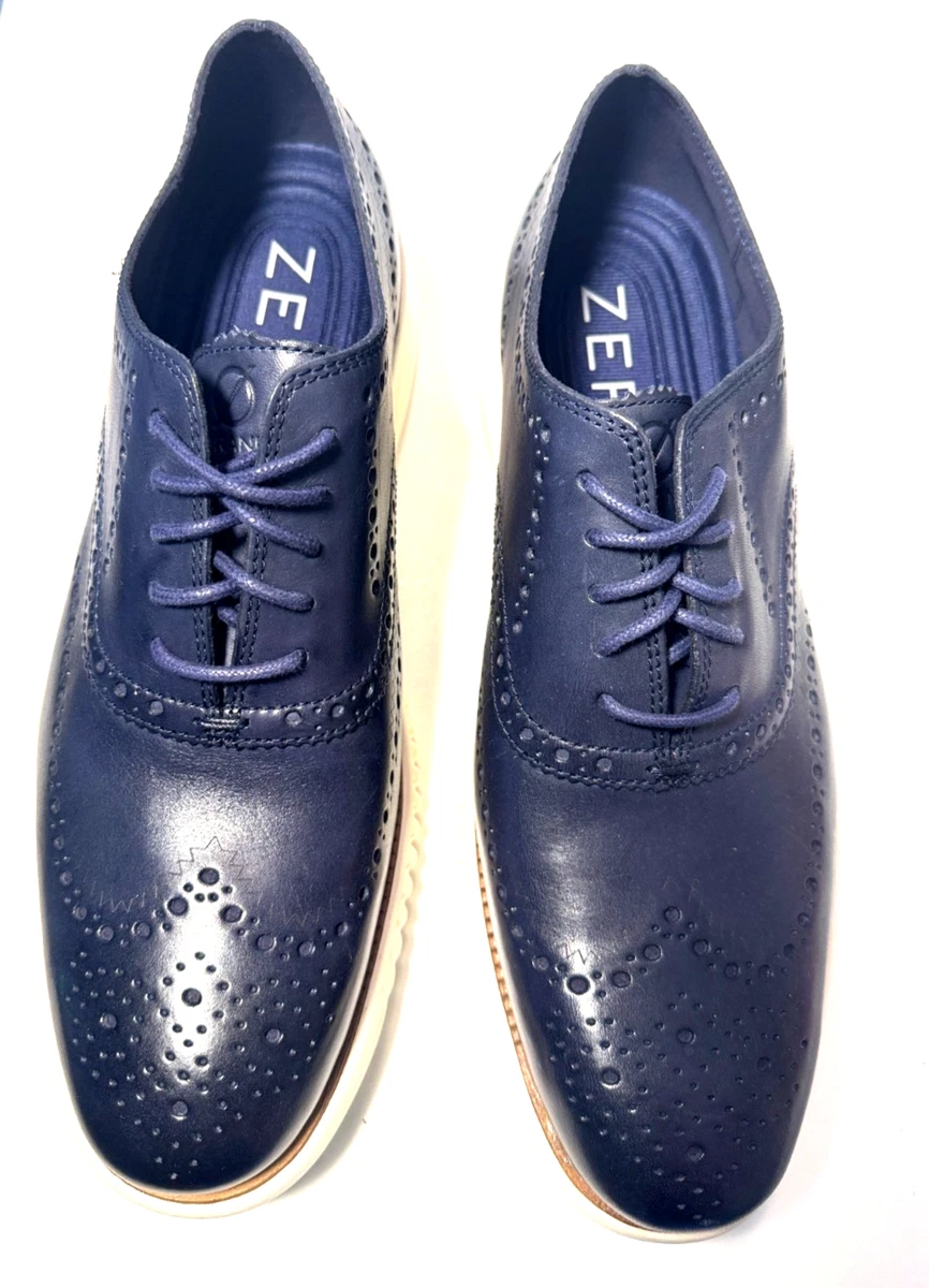 Cole Haan Blue Solid Dress Shoes for Men for sale