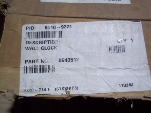 NEW Simplex 6310-9221 Wall Clock 1-12 0643512 - 第 2/4 張圖片