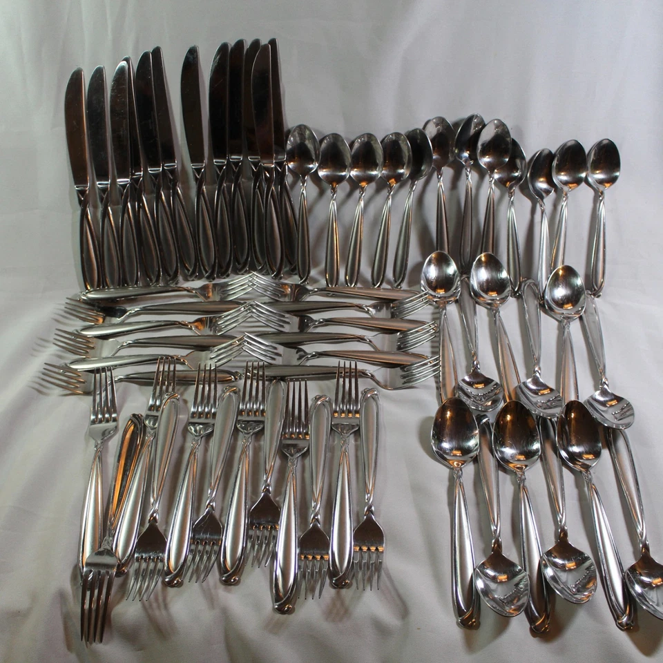 Cubiertos Hampton Silversmiths Concorde 60 piezas servicio para 12 tenedores cuchillo cuchara Foto 2 de 4