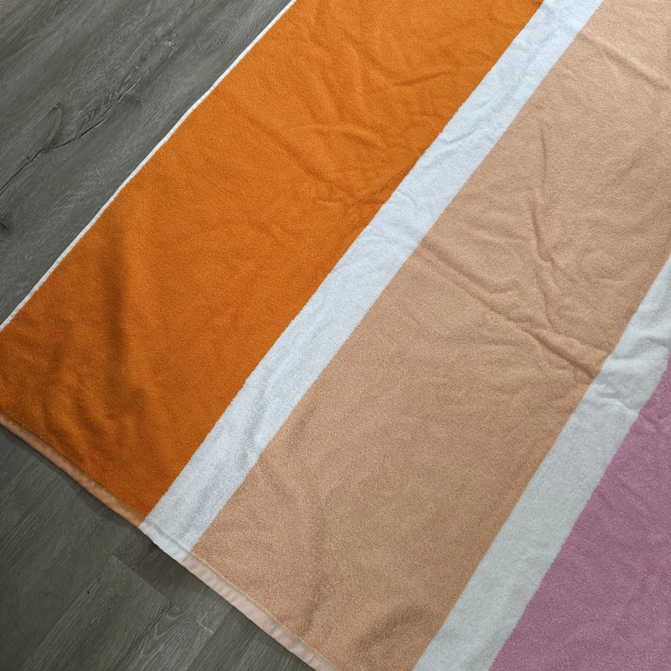 Toalla de Playa Lands End 75x54 Rayas Brasil 100% Algodón NUEVA Foto 4 de 4