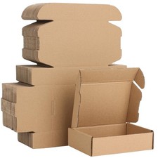 100 Pcs 6 X 4 X 1.6 Inches Shipping Boxes Corrugated Cardboard Boxes Mailing ...