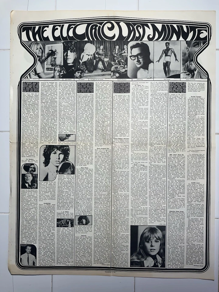 Cartel submarino amarillo de los Beatles revista Eye 1968 vintage original raro Foto 2 de 2