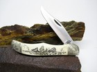 CASE XX 1977 BEAUTIFUL SCRIMSHAW BONE MOBY DICK MINT KNIFE SIGNED W.D. 3 DOT