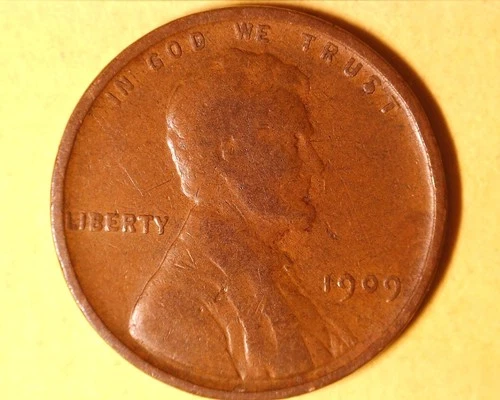 1909 VDB  LINCOLN WHEAT  PENNY IN VG/F  COND.** 205-6A