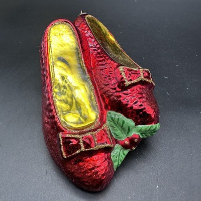 KURT ADLER POLONAISE THE WIZARD OF OZ RUBY SLIPPERS ORNAMENT AP838
