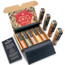 TIMBER TASTE® BBQ Spice Rub Gift Set - BBQ Seasonings and Rubs - from Somkey to