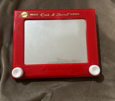 Vintage Etch A Sketch Schublade rot Zeichnen & Schütteln Mattel getestet Kinderspielzeug USA 