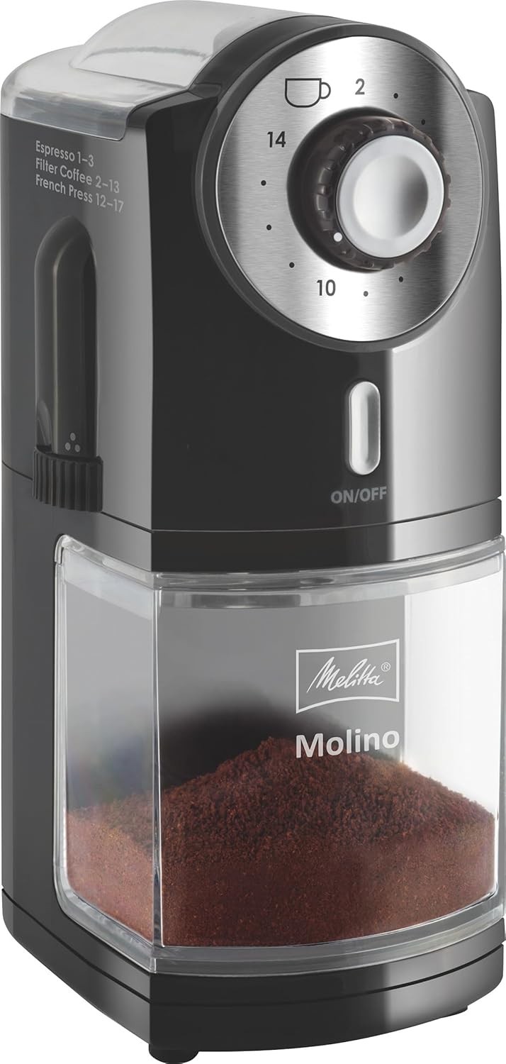 Moulin à café Melitta Molino à meules broyeuses pour un arôme préservé au quotidien