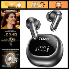 Active Noise Cancelling Wireless Earbuds, Hi-Res Sound, 80H Playtime, IPX8 Water