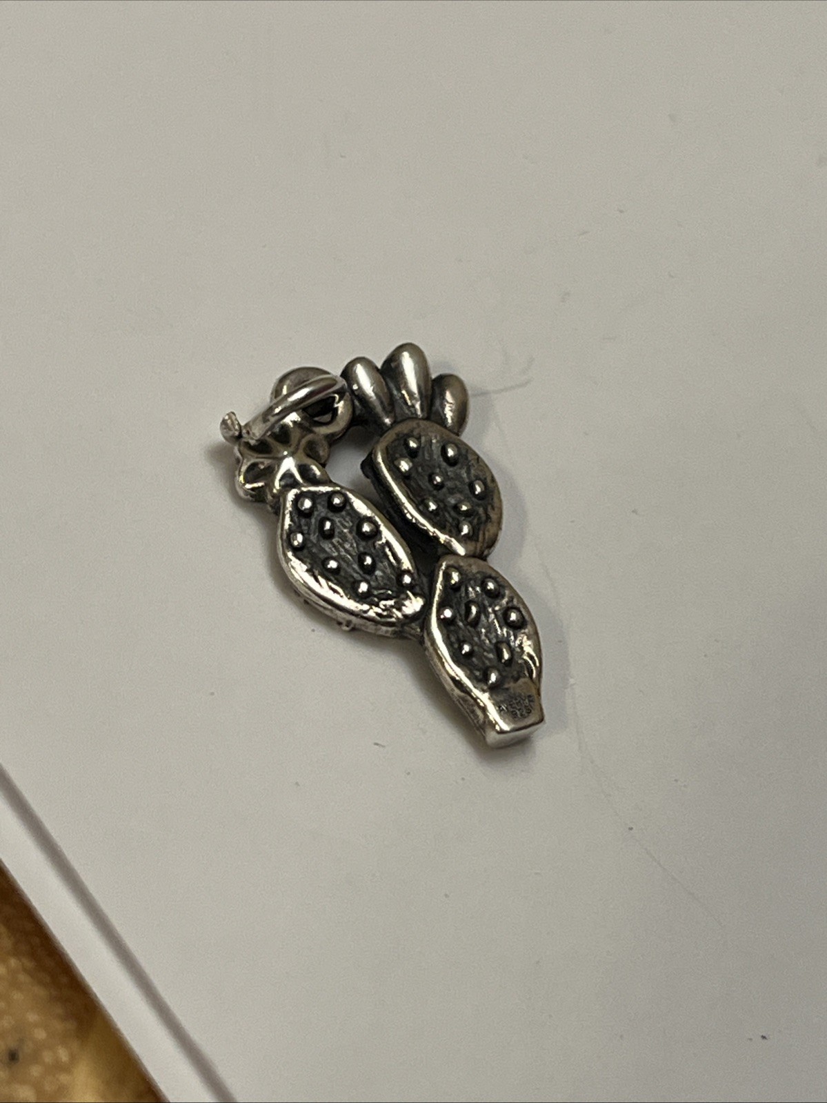 James Avery prickly cactus charm split ring 1/2 i… - image 3