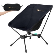 MOON LENCE Upgraded XL Camping Chair - Ultralight 2.7Lbs Black