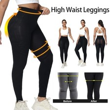 Womens Anti-Cellulite High Waisted Shaping Leggings Slimming Body Shaper Pants