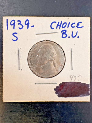 1939-S Jefferson Nickel ~ BU ~ Key Date - Lot of 2