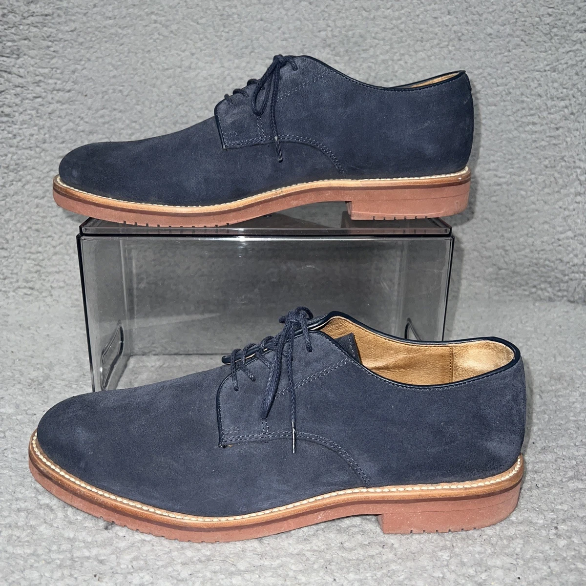 J.Crew Kenton Suede Bucks Men\'s Size 10 Blue Leather‎ Lace Up Dress Shoes 43275 In Review: J. Crew Kenton Boat Shoes in Suede main image 3