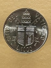 Moneta CITTA' DEL VATICANO 1000 Lire Giovanni Paolo II 1984 ARGENTO FDC