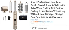 5-in-1 Professional Hair Dryer Brush, Powerful Multi-Styler with Auto-Wrap Curle
