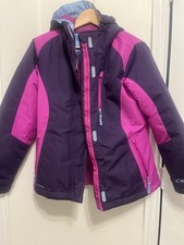 C9 by CHAMPION Lg 10/12 Girls Jacket Pink Purple Zippered Pockets Hood Ski
