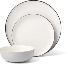 Dinnerware Set, 24/7 Colors Pumice 12-Piece Set, Service for 4, Dishwasher Safe,