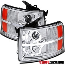 Fit 2007-2014 Chevy Silverado 1500 2500hd Halo Projector Headlights Lampsled Fit 2007-2014 Chevy Silverado 1500 2500hd Halo Projector Headlights Lampsled