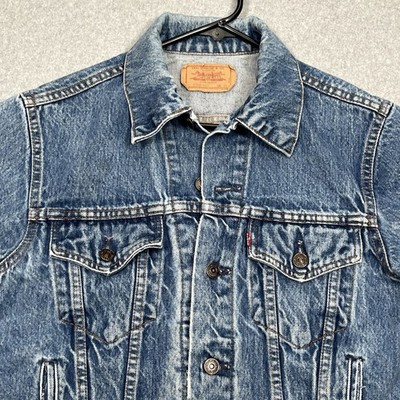 Vintage Levi's Denim Jacket Mens Small 40 Blue Trucker 70506-0216 Canada 90s