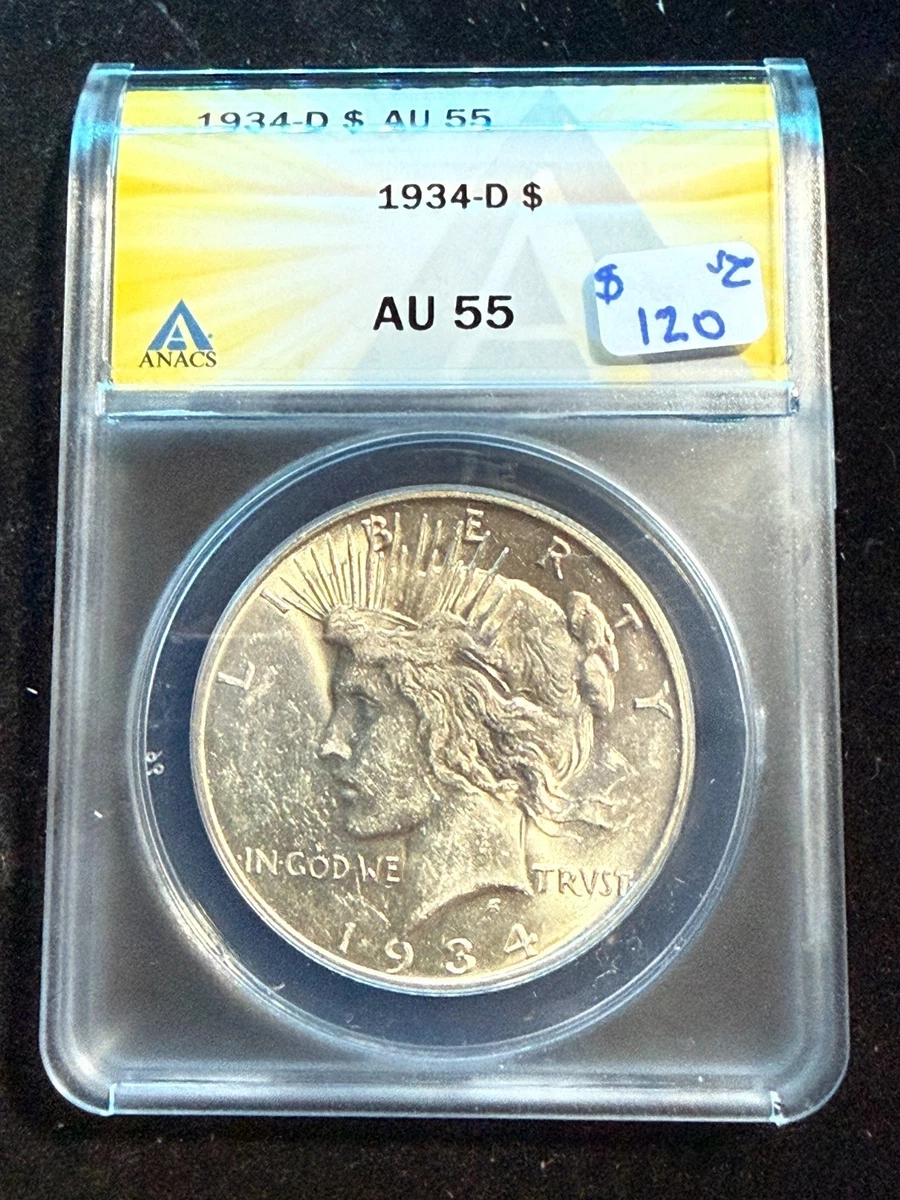 1934 Year Grade AU 55 Peace Dollars (1921-1935) for sale | eBay