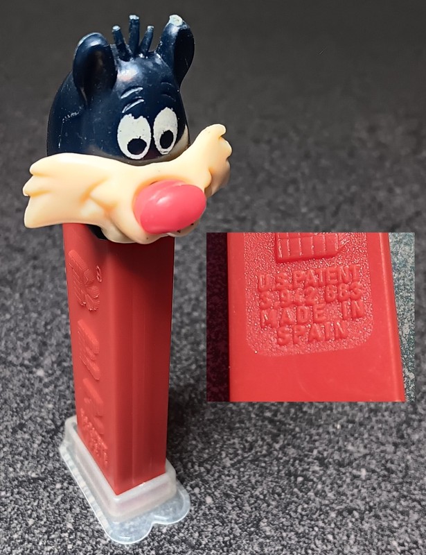 Vintage Pez Sylvester Made In Spain stem patent 3.9 IMC 9