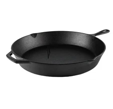 Ozark Trail 15" Pre-Seasoned Cast Iron Skillet with Handle and Lips